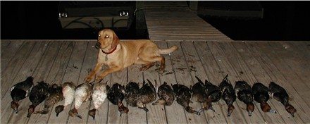 River after her Waterfowl hunt in Texas